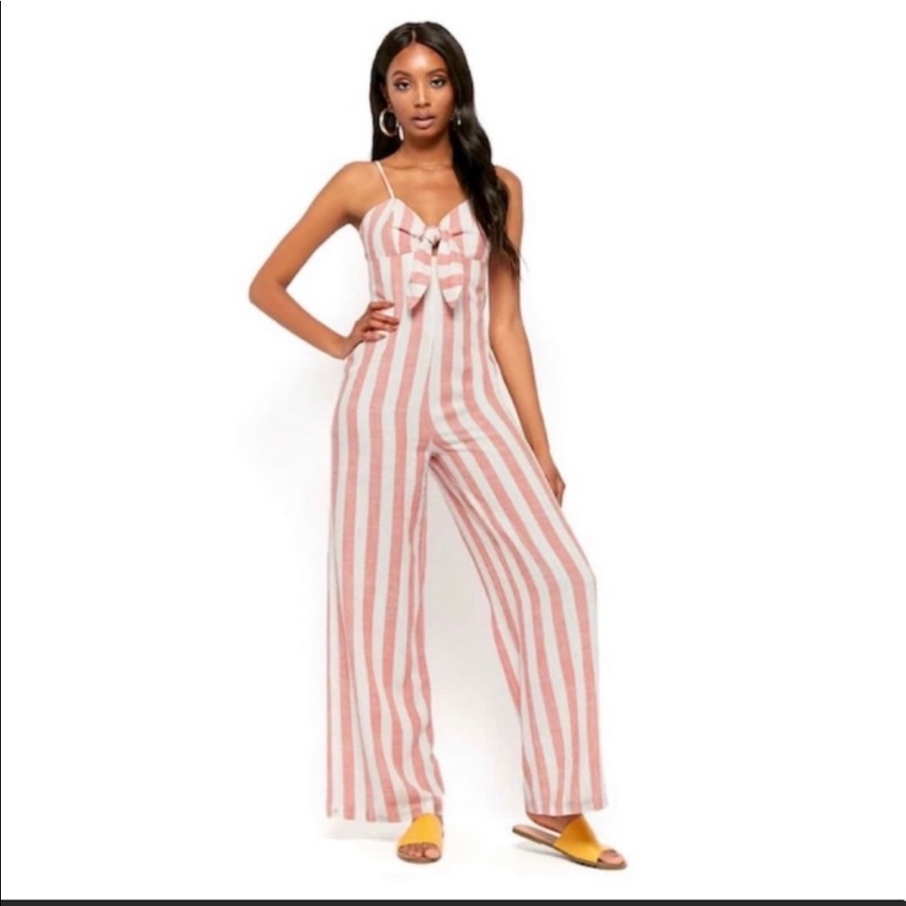 CI SONO linen wide leg jumpsuit L